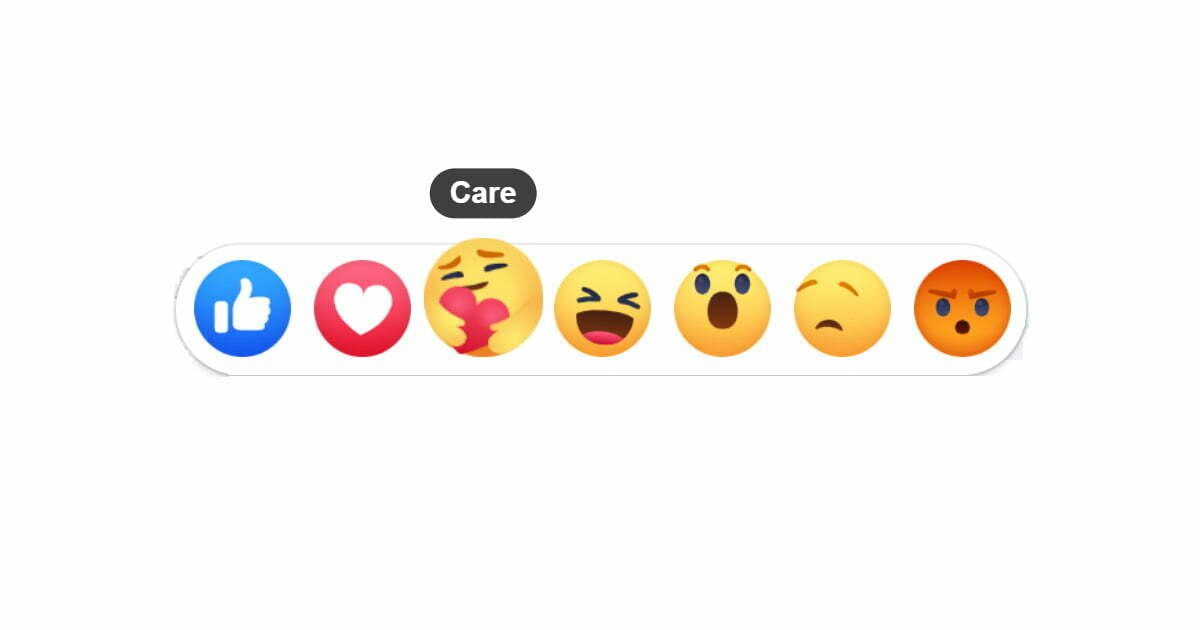 Facebook emoji reactions