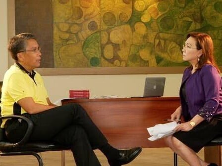 Mel Tiangco interviews Mar Roxas