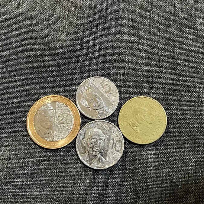 P20, P10, and P5 coins