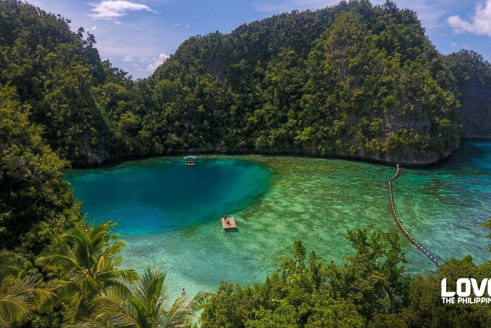 A hidden tropical lagoon in the Philippines.